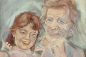 your vision to life with digital art in pastel chalk style