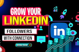 grow your linkedin profile or company page with real followers or connections