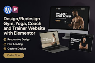 create a gym, fitness, yoga, or personal trainer website