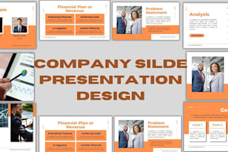 design company presentation, investor pitch deck, cooperate annual report slide