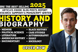 ghostwrite american history biography memoir sociology ebook, and article