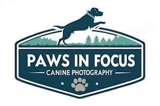 make exclusive dog sport photography business logo design