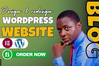 build wordpress blog site, ai blog posts setup, website development and redesign
