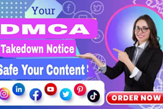takedown content on tiktok,yt,ig,fb,google,reddit,x under dmca