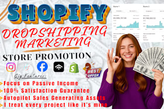 setup shopify seo marketing promote tiktok fb ads campaign boost shopify sales