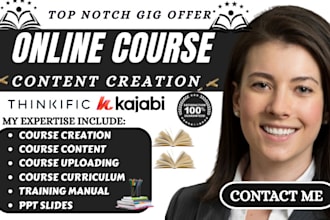 create online course content course curriculum training manual course creation