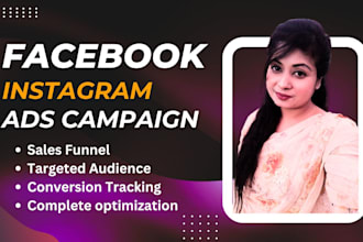 setup and manage meta ads campaign, instagram ads, facebook ads