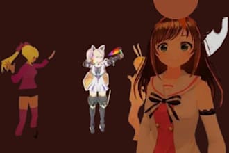 create  custom vr chat avatar,3d furry avatar, vtuber