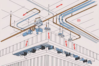 design and stamp fire protection sprinkler for building plan