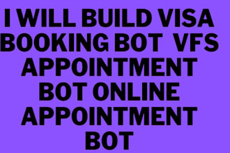 create vfs appointment bot, vfs booking bot, tls bot, visa booking bot