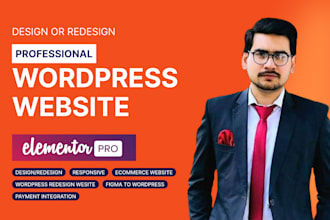 do figma to wordpress, redesign website, wordpress landing, elementor expert