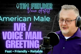 record professional business phone IVR voicemail on hold message voice over