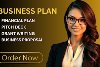 prepare investor ready business plan, financial plan, pitch deck and proposal
