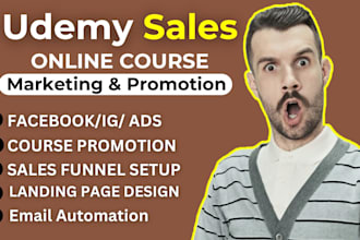 promote udemy online course, thinkific health kajabi online course promotion