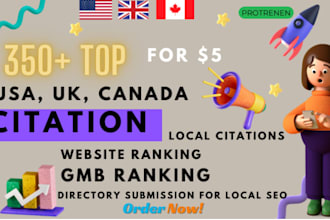listing business on 350 USA local citations directories for local SEO