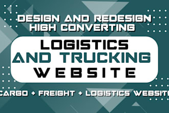 do transport logistics cargo towing trucking freight business website design