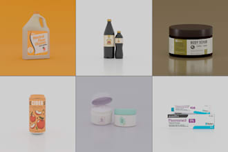 design 3d product mockup and rendering of your product