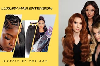 create beauty hair wigs hair extensions, hair extension shopify store website