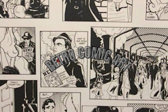 create high quality retro vintage nsfw comic book art pages