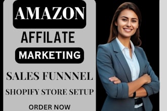 create amazon affiliate marketing website with sales funnel link promotion