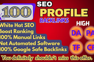 build 100 profile backlinks to rank your website