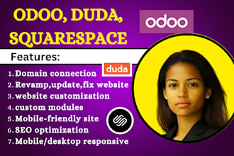do odoo website design or redesign squarespace website duda, odoo ecommerce odoo