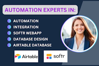 set up airtable design airtable databases build softr webapps automate workflow