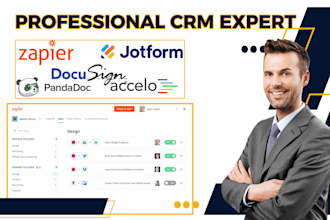 zapier zap integration jotform docusign form pandadoc contract proposal accelo