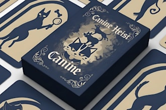 design 52 custom card game deck playing card poker card game box mockup rulebook