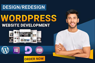 design urgent luxury wordpress website, wordpress divi eleementor builder, blog