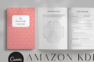 design amazon KDP journal, kindle book formatting, kdp journal book cover design