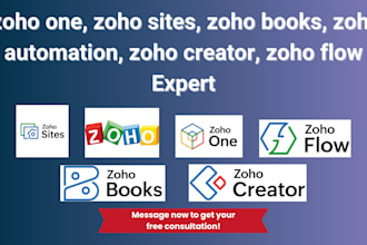 do zoho one, zoho sites, zoho books, zoho automation, zoho creator, zoho flow
