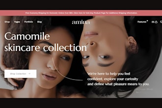design skincare shopify store cosmetic store spa website, beauty makeup website