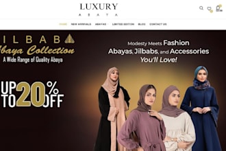 build ramadan clothing website abaya website hijab scarf store muslim wear store