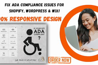 add ada compliance to wix, wordpress, websites wcag accessibility guideline