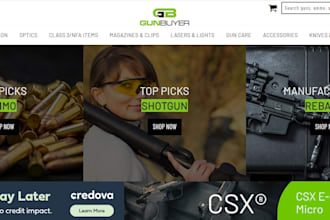 build gun shopify website firearm store ammunition website machine gun website
