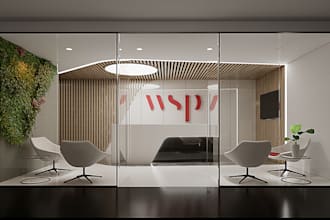 design 3d office interior with render realistic cheap price