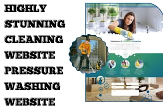 build cleaning website pressure washing website builder futuristic website