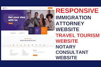 immigration website attorney website notary consultant website travel tourism