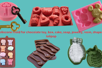do 3d mold for resin print, plastic silicone, box, soap, jewelry, toy, cake stl
