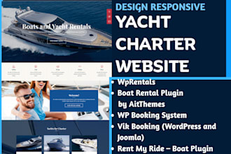 design custom yacht rental website with online booking and reservation
