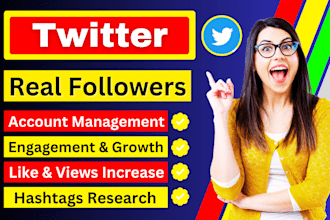 do twitter x marketing manager organic growth and gain real followers
