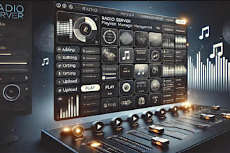 administrate update manage playlist of your internet radio station