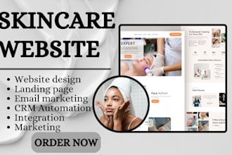 design yoga website, wellness website, skin care, website, baby website, listing