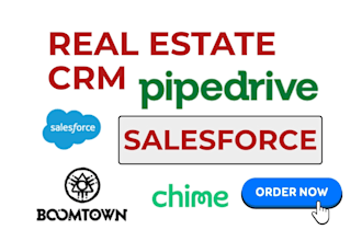 setup real estate crm pipedrive salesforce boomtown chime freshsales dubsado
