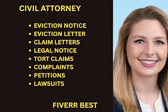 be your civil lawyer for eviction, tort claims,breaches,landlord tenant dispute
