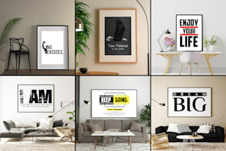 do marvelous custom canvas wall art mockups design