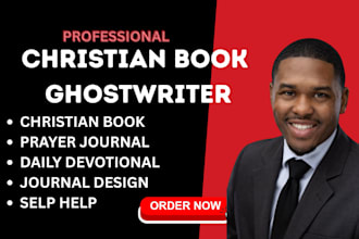 ghostwrite christian book, ebook prayer journal design, daily devotion self help
