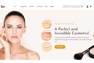 cosmetics shopify store beauty website cosmetics website skincare cosmetics site
