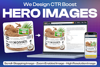 design CTR boost main image, hero image for amazon